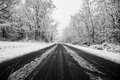 winter road with snow on the ground travel and drive concept - PhotoDune Item for Sale