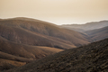 amazing beautiful quiet valley with red mountains and orange morning sky - PhotoDune Item for Sale