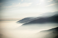 early morning at the top of the mountains looking an amazing scenery panorama with clouds - PhotoDune Item for Sale