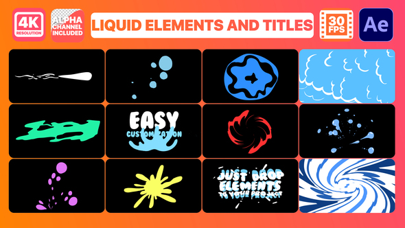 Liquid Elements And - VideoHive 29223876
