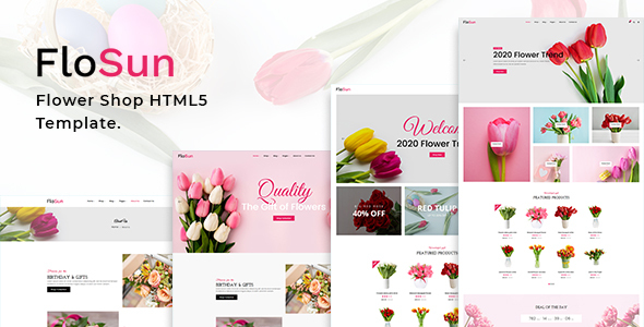 Exceptional FloSun - Flower Shop HTML5 Template