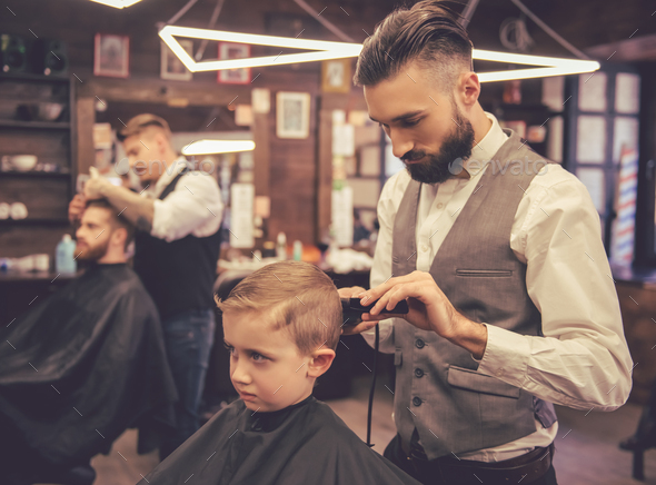 Kid At The Barber Shop Stock Photo By GeorgeRudy PhotoDune   DSC 6013 