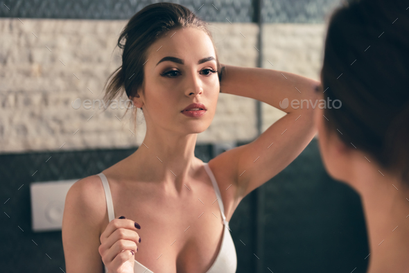 Girl in the bathroom Stock Photo by GeorgeRudy