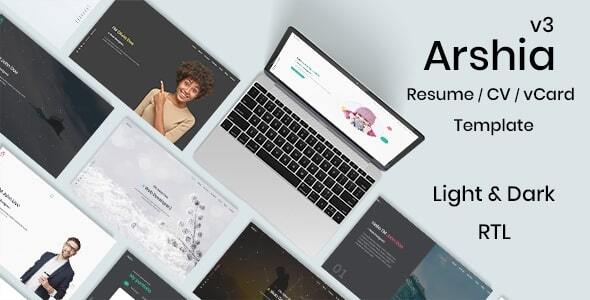 Arshia – Bootstrap 4 Personal, portfolio and resume template + RTL