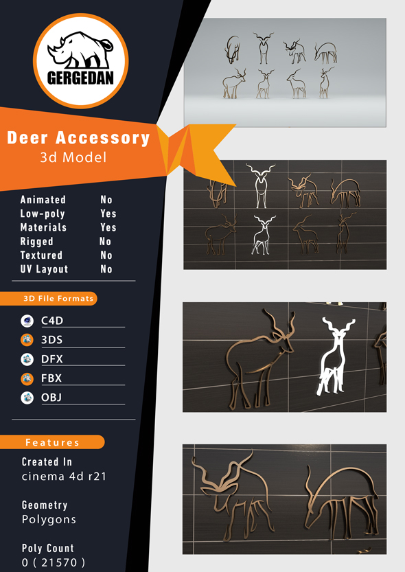 Deer Accessory - 3Docean 29237525