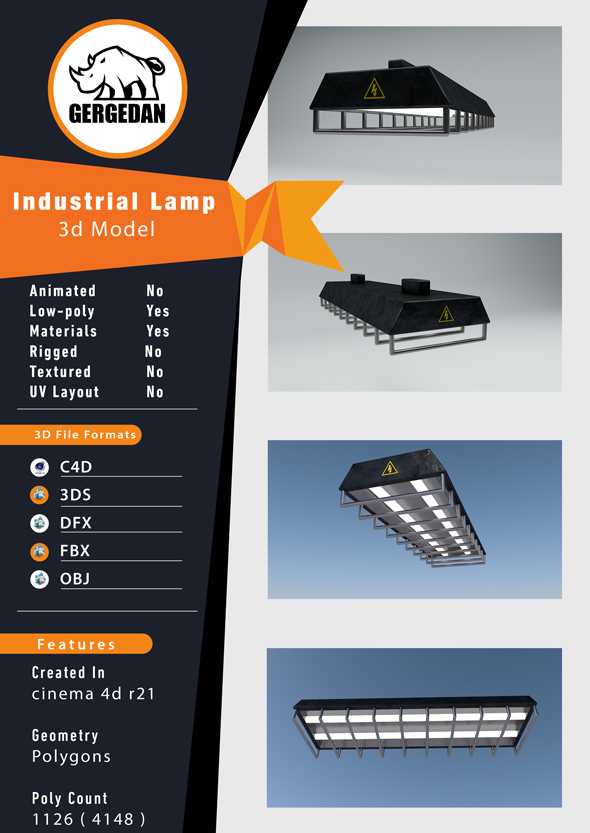Industrial Lamp - 3Docean 29244088
