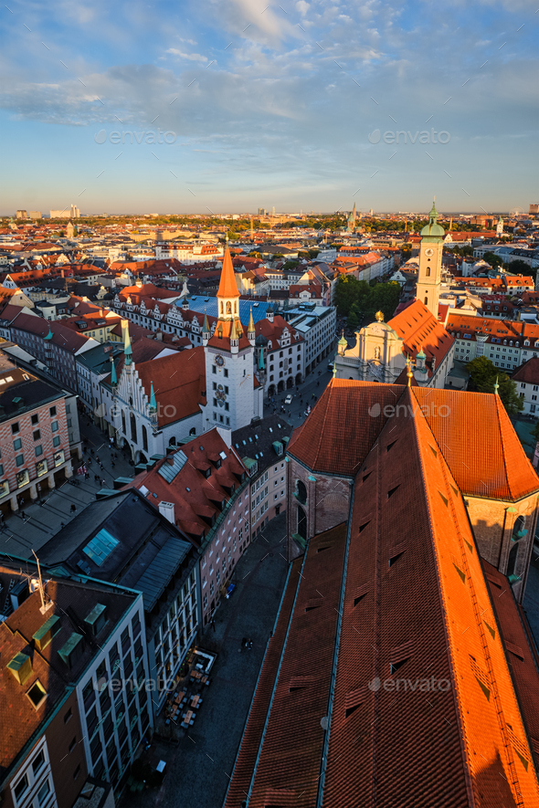Aerial view of Munich - Stock Photo - Images