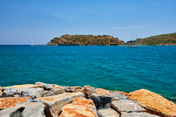 Island of Spinalonga, Crete, Greece - Stock Photo - Images