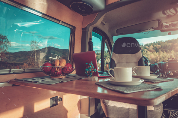 Stylish Self Made Camper Van Interior