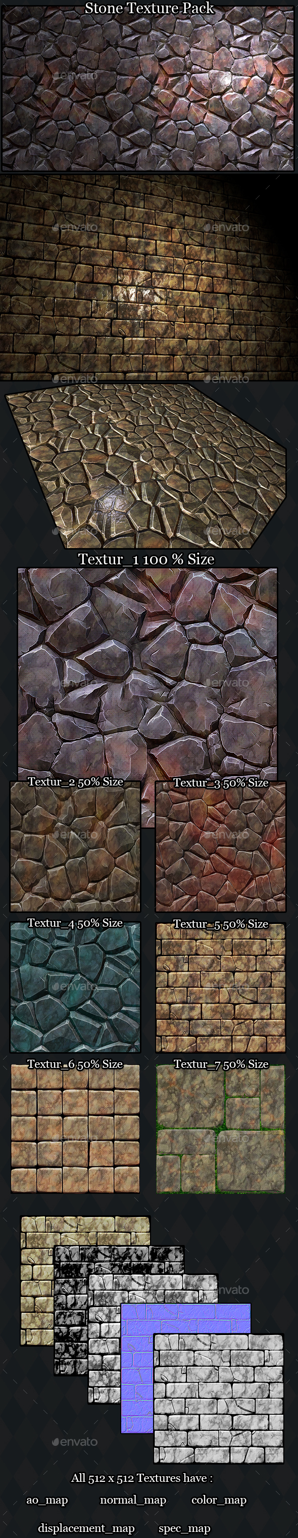 Stone WallRock Floor - 3Docean 28988062