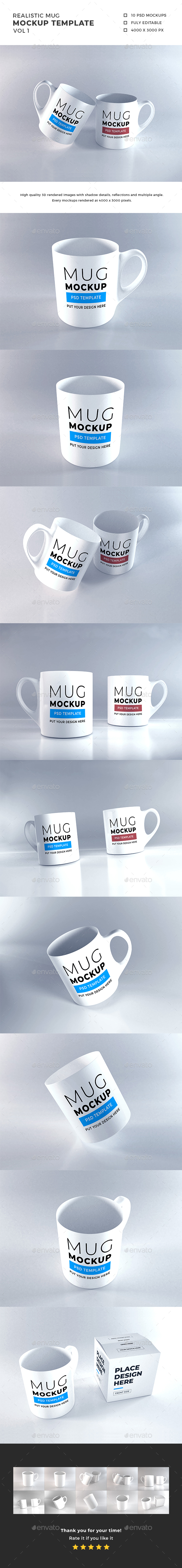 [DOWNLOAD]Realistic Mug Mockup Template Vol 1