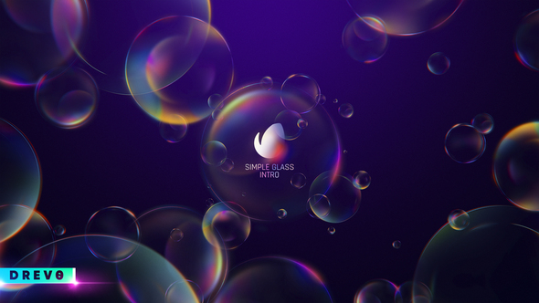 Simple Glass Intro/ Soap Bubble/ Logo Reveal/ Clean/ Magical/ New Year/ Crystal/ Elegant/ Pure Light