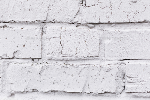 Close Up View Of Empty White Brick Wall Texture Stock Photo By Lightfieldstudios