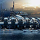 Futuristic City Pack 5. Marina Skyline