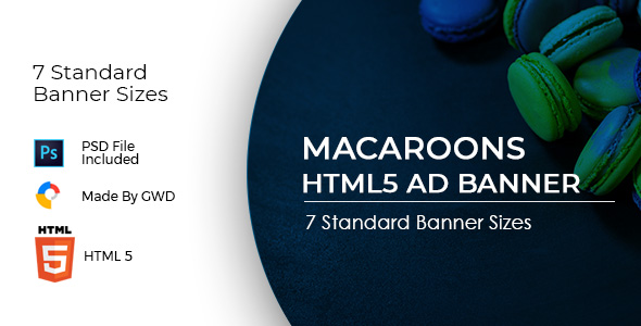 Animated Html5 Macroons Ad Banners Template