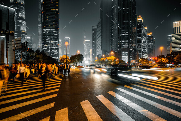 The urban traffic in shanghai,china