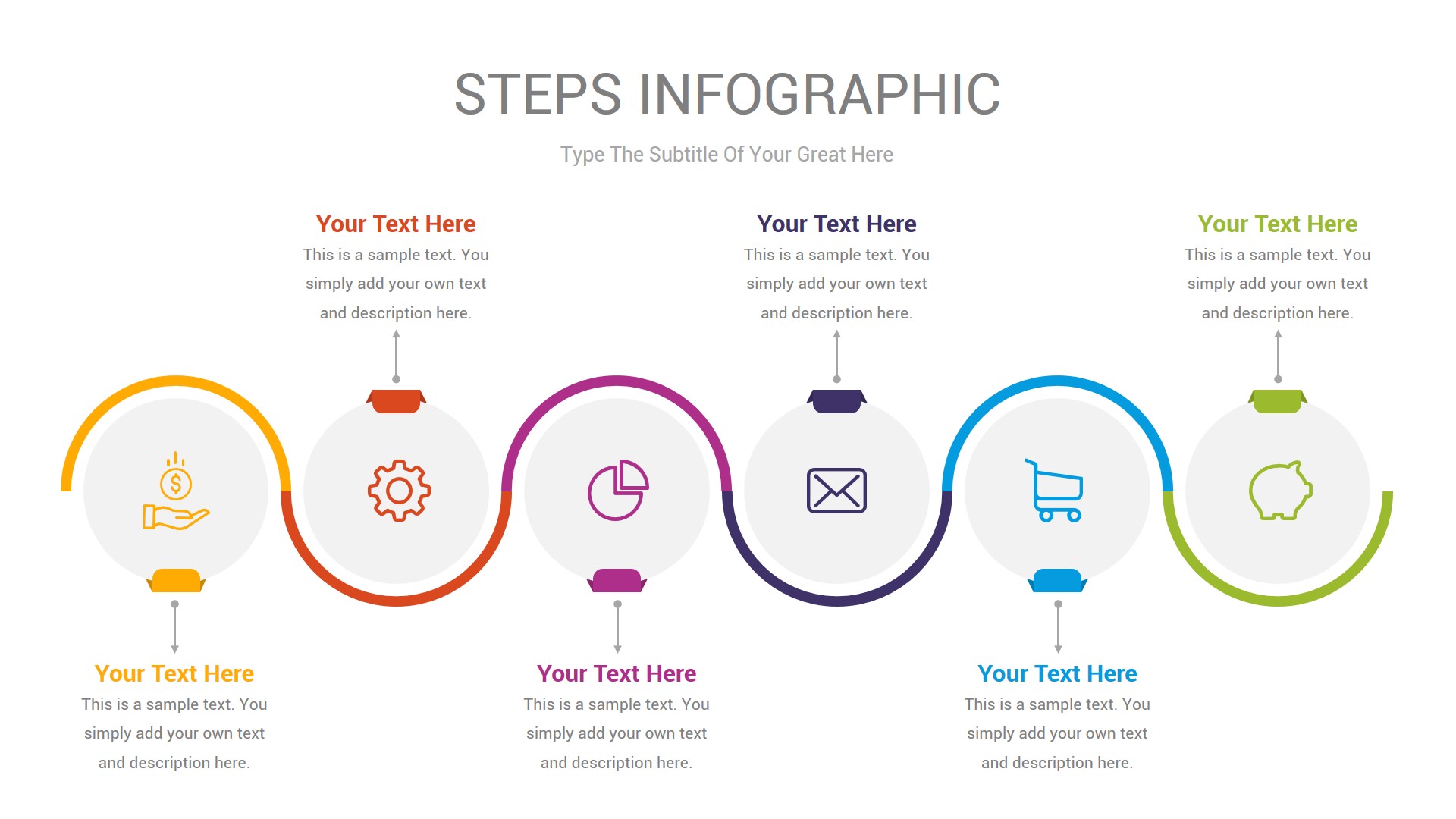 Steps Infographic Powerpoint Template, Presentation Templates 