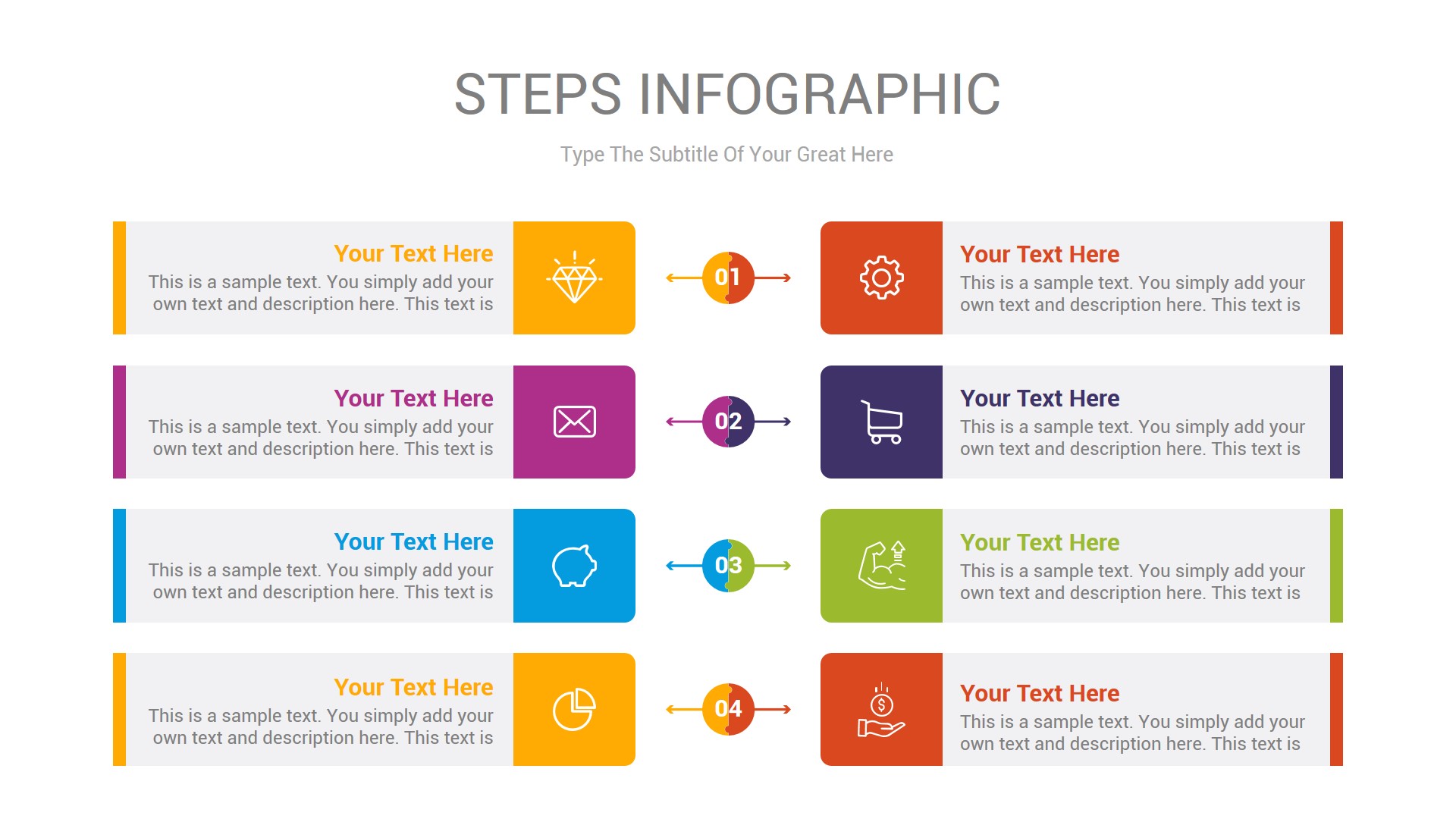 Steps Infographic PowerPoint Template, Presentation Templates