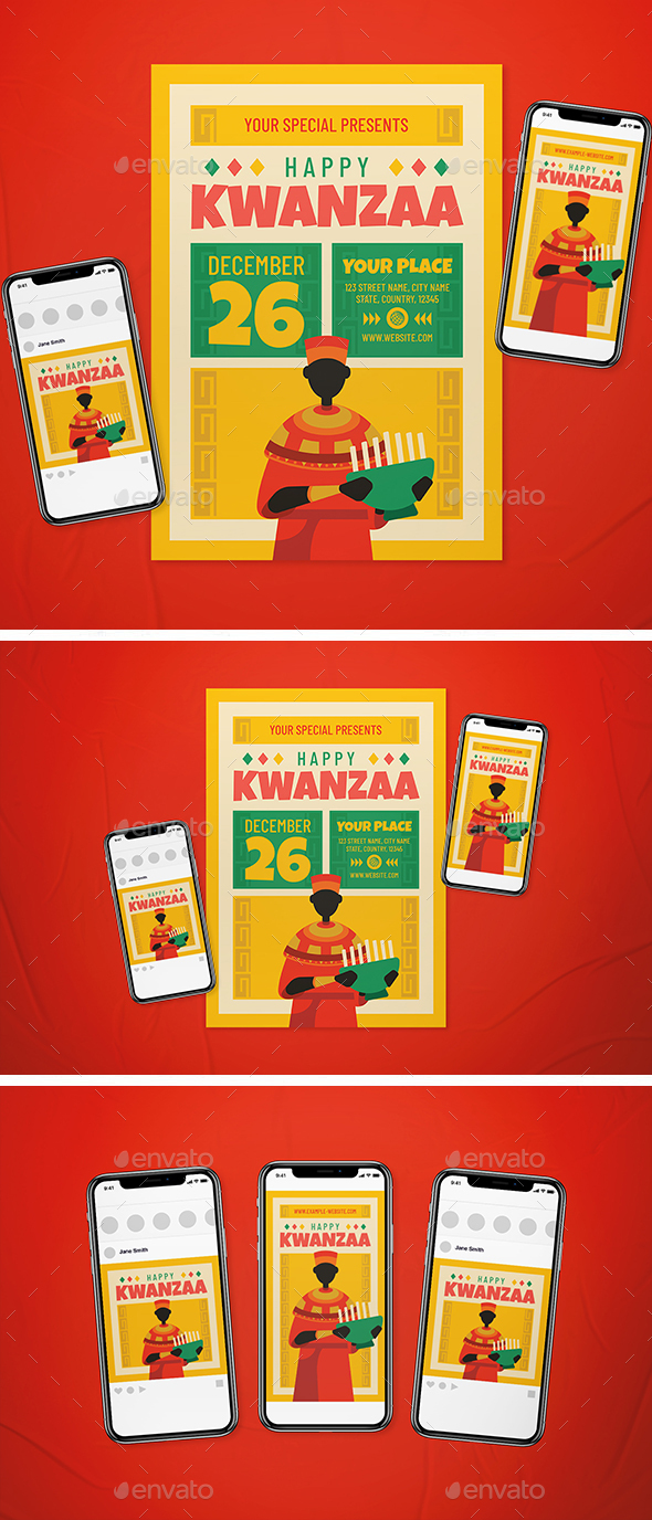 [DOWNLOAD]Kwanzaa Flyer Set