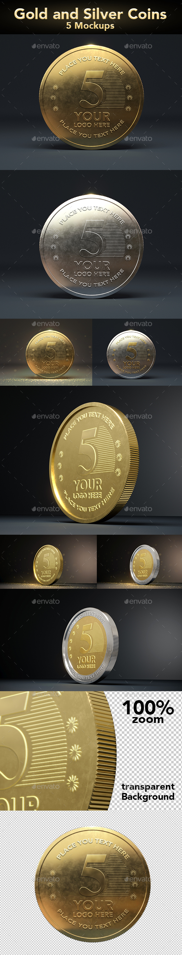 Download Gold Coin Mockups By Gio Keresa Graphicriver