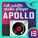 Apollo - Sticky Full Width HTML5 Audio Player - Elementor Widget Addon