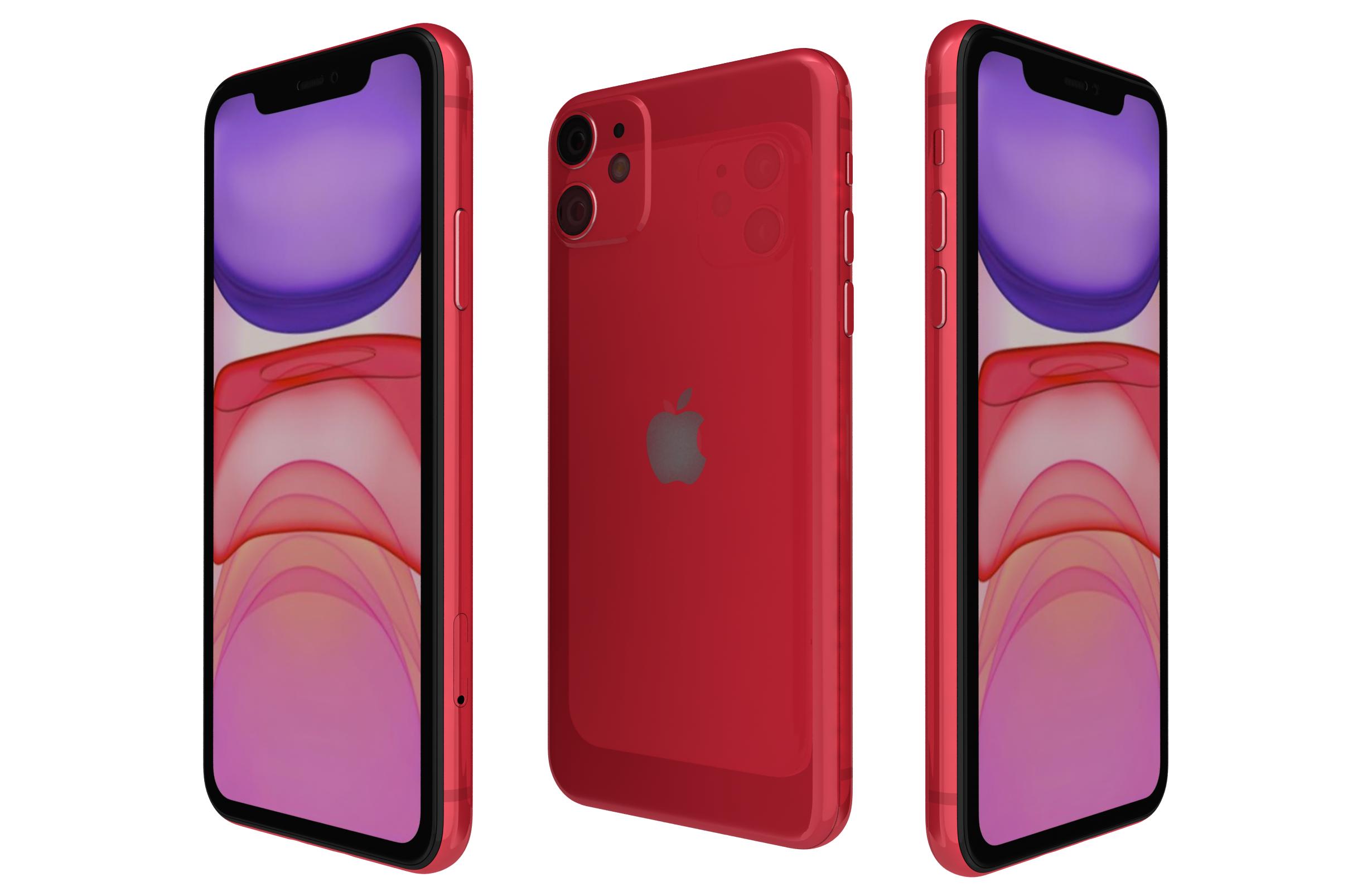 Apple Iphone 11 Red By Joker Ld 3docean