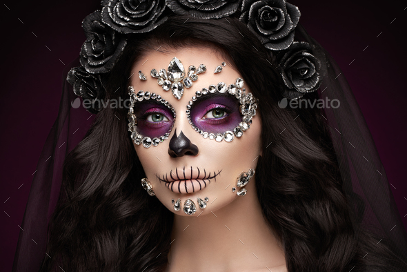 3D Skeleton Day of the Dead Halloween Women's Costume 
