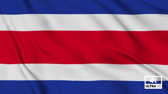 Costa Rica Flag Waving Slowly Looped alt