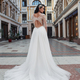 Beautiful delicate young woman, sexy bride in luxurious wedding dress Stock  Photo by mstandret