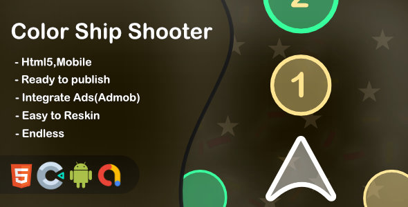 Color Ship Shooter(Html5 + Construct 3 +Mobile) Nulled
