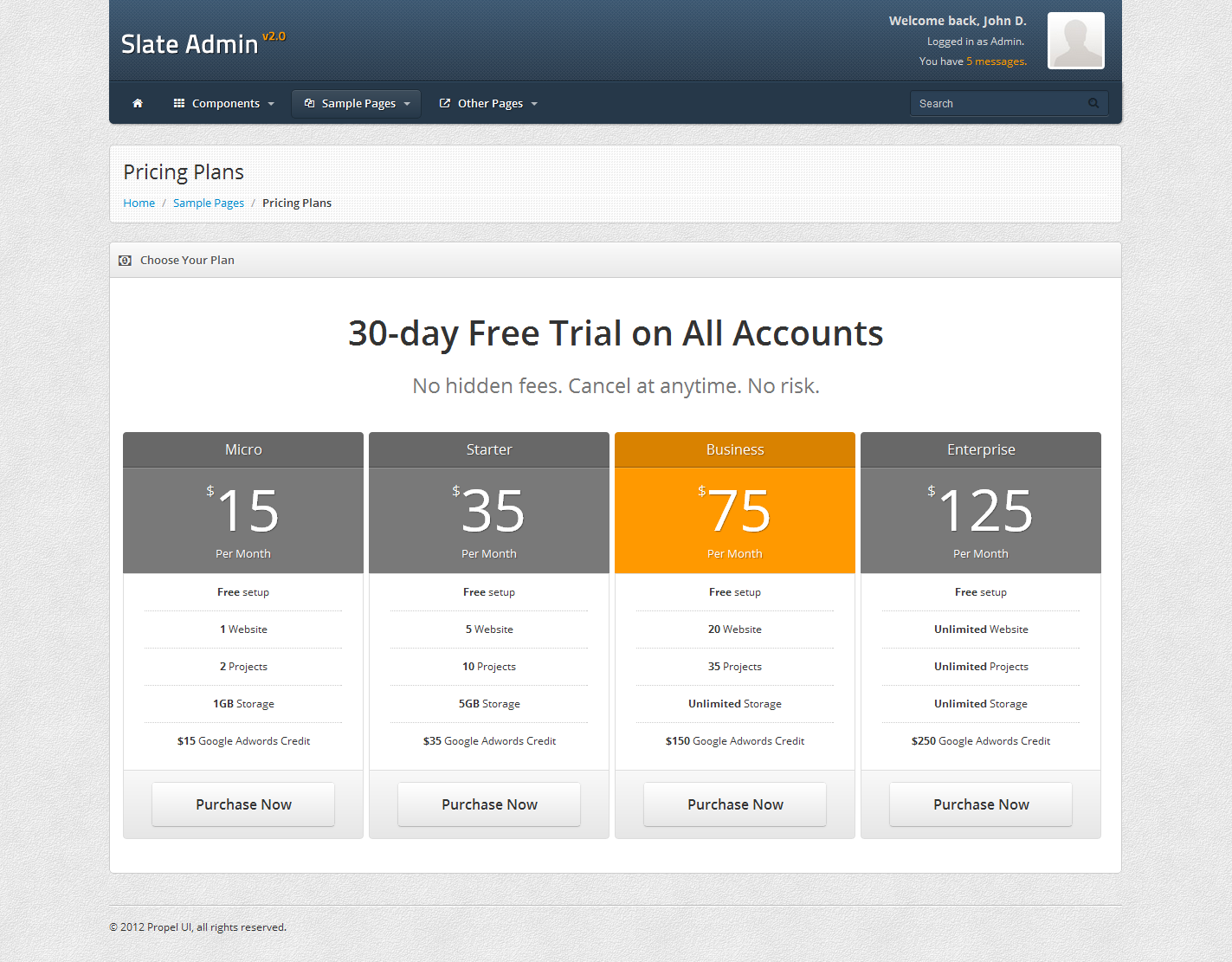 slate admin 2 0 responsive admin template by jumpstartthemes slate theme