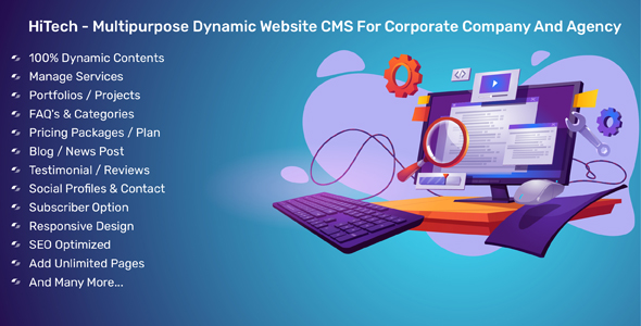 HiTech – Multipurpose Dynamic Website CMS For Corporate Company And Agency