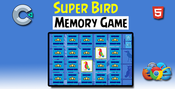 Super Birds Memory - HTML5 Mobile Game