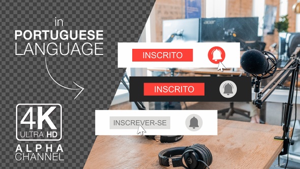 Subscribe Button in Portuguese Language