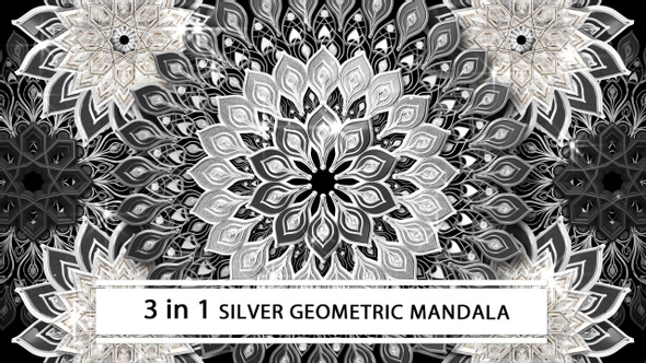 Silver Geometric Mandala