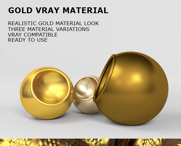 Gold Material Vray - 3Docean 11445810