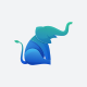 Elephant Gradient Logo Template