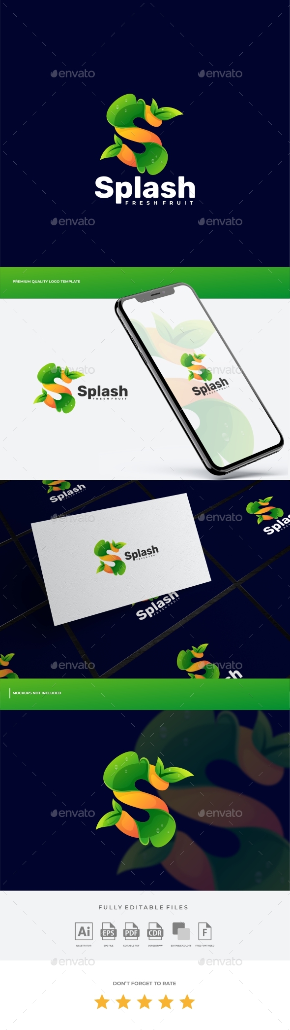 Letter S - Splash Gradient Logo Template
