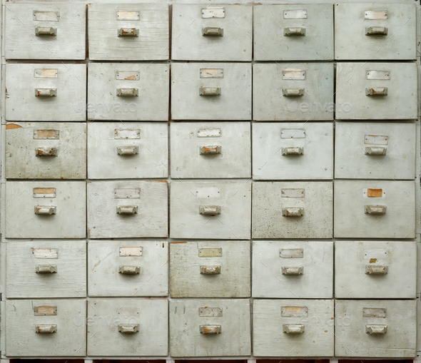 Wooden cabinet with drawers Stock Photo by sergeyskleznev