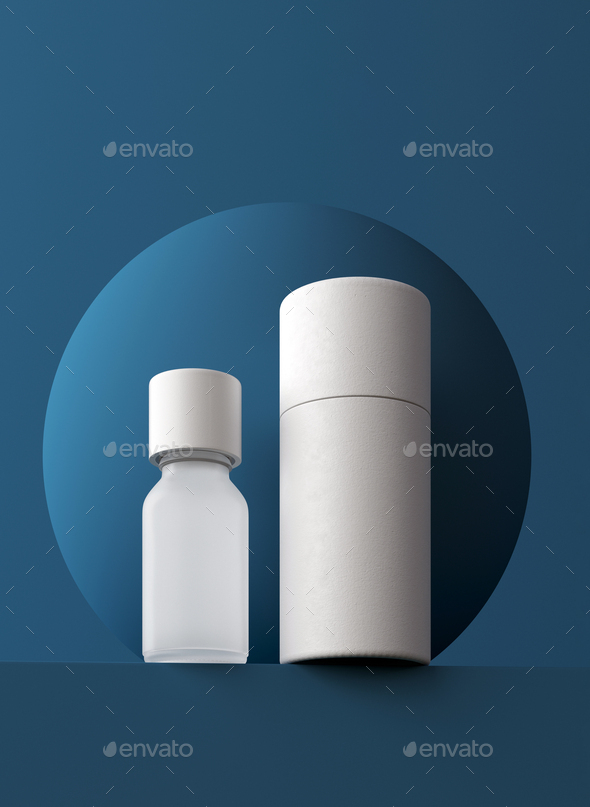 Design of natural cosmetic cream , serum, skincare blank bottle packaging. bio organic product. - Stock Photo - Images