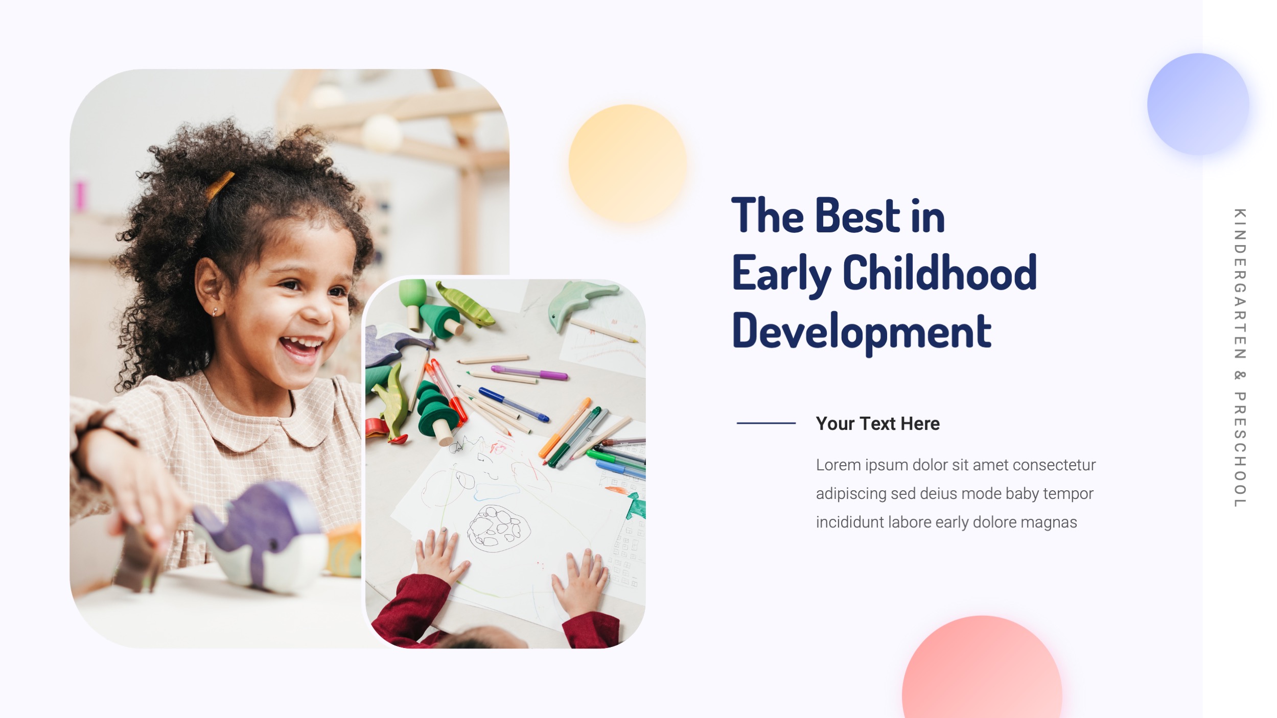 Kindergarten & Preschool PowerPoint Template, Presentation Templates