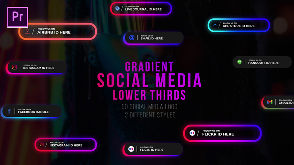 Gradient Social Media Lower Thirds