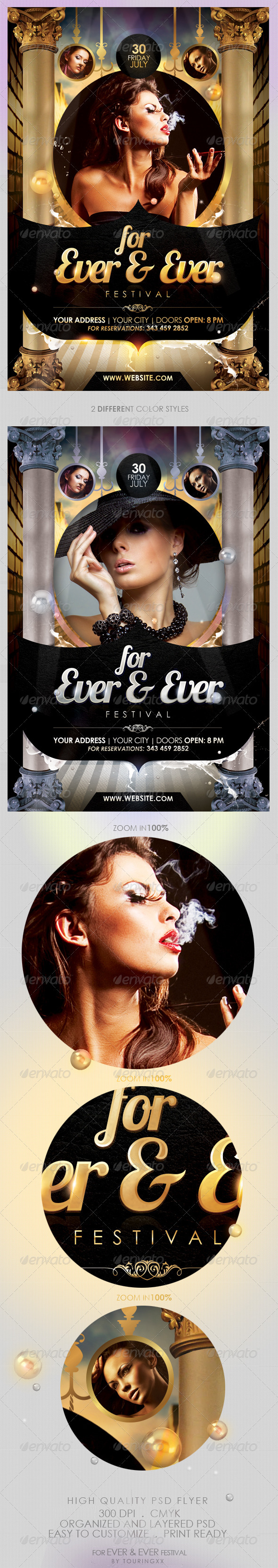 For Ever & Ever Festival Flyer Template - Clubs & Parties Events