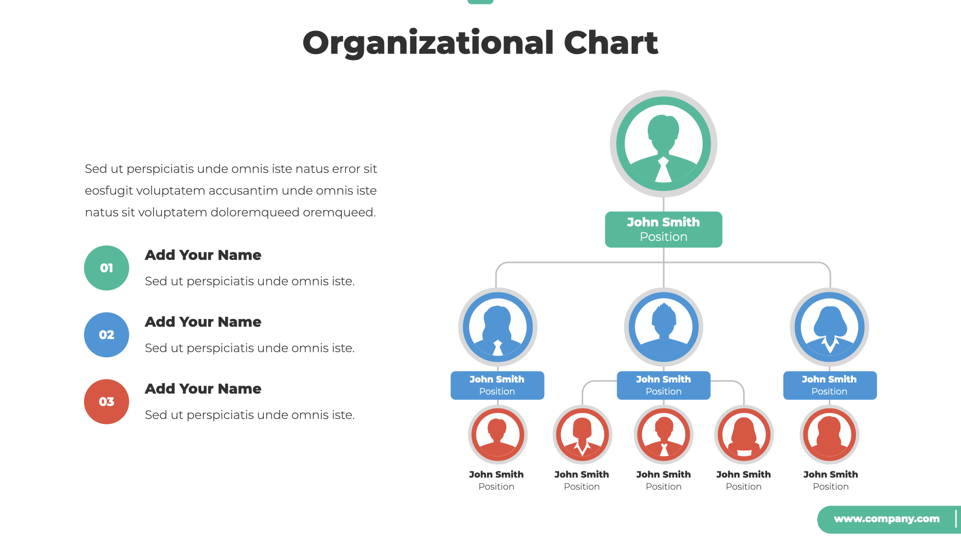 Organizational Chart and Hierarchy Keynote Template, Presentation Templates