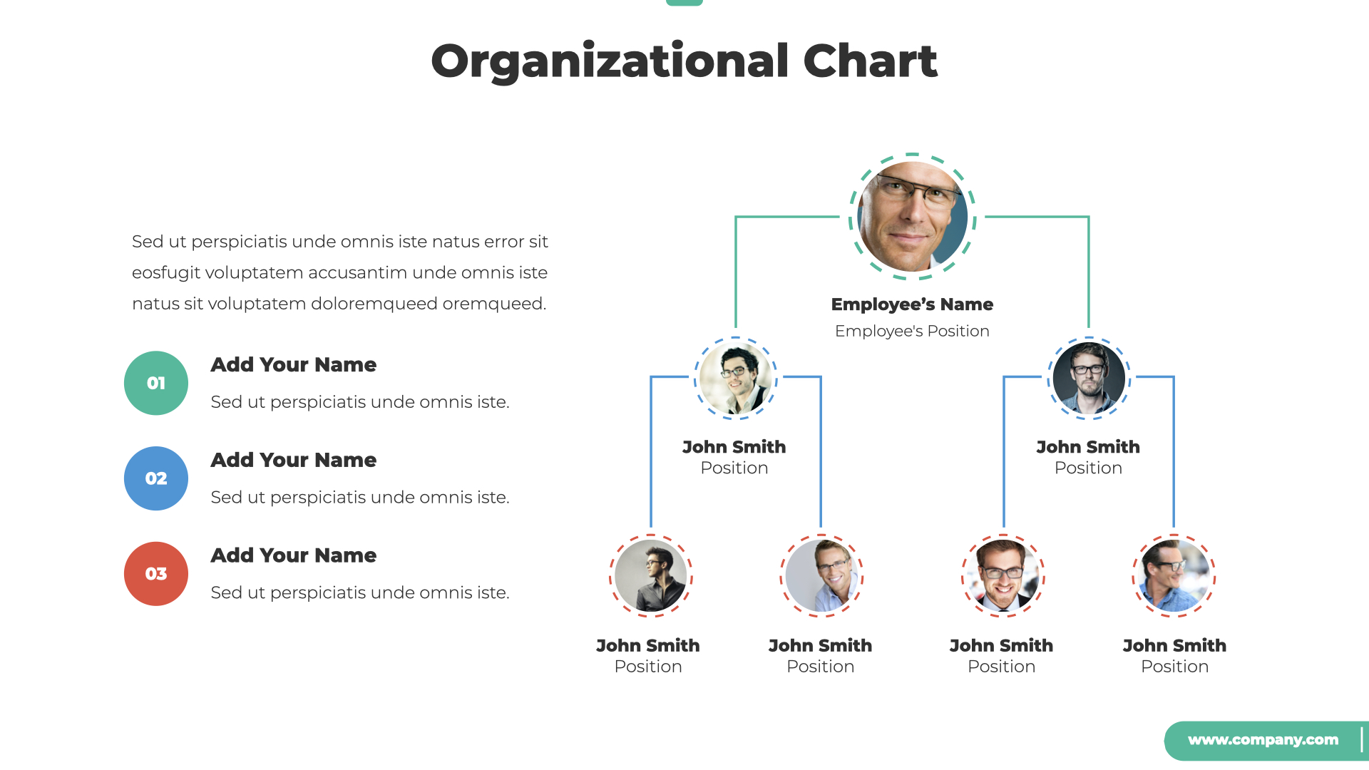 Organizational Chart And Hierarchy Keynote Template, Presentation Templates