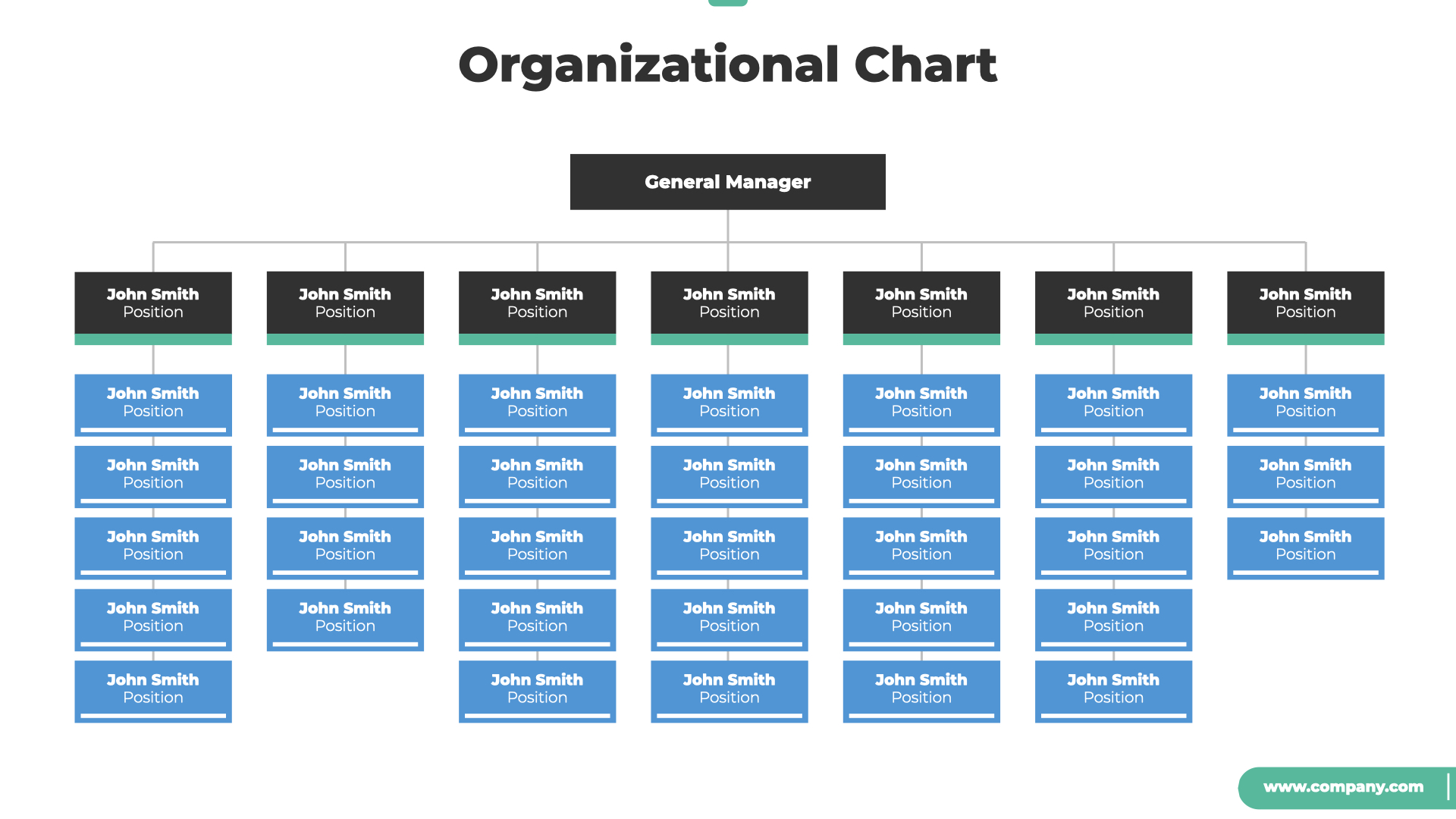 Organizational Chart and Hierarchy Keynote Template, Presentation Templates