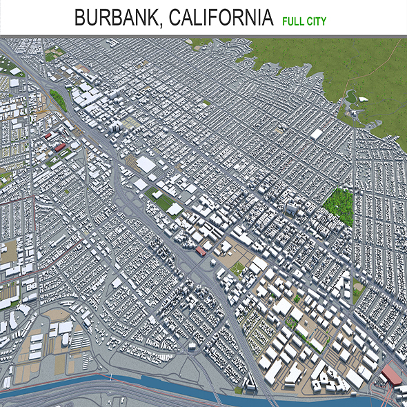 Burbank city California - 3Docean 29320316
