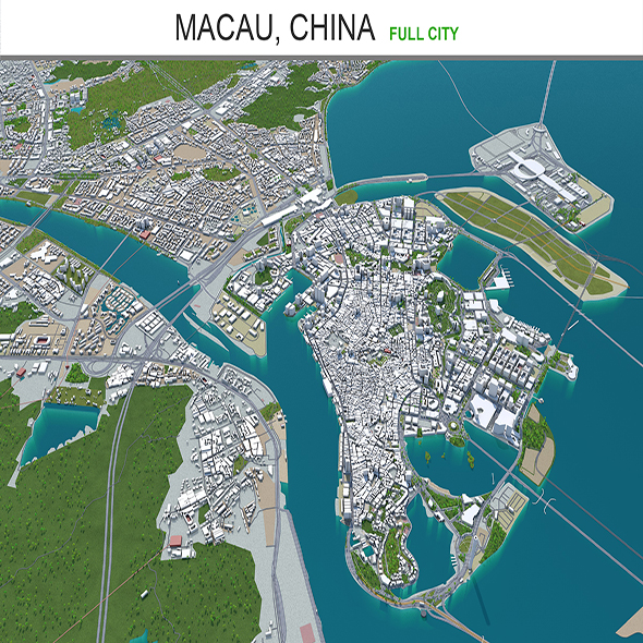 Macau city China - 3Docean 29323182