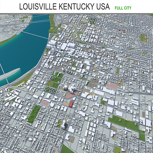 Louisville city Kentucky - 3Docean 29324248