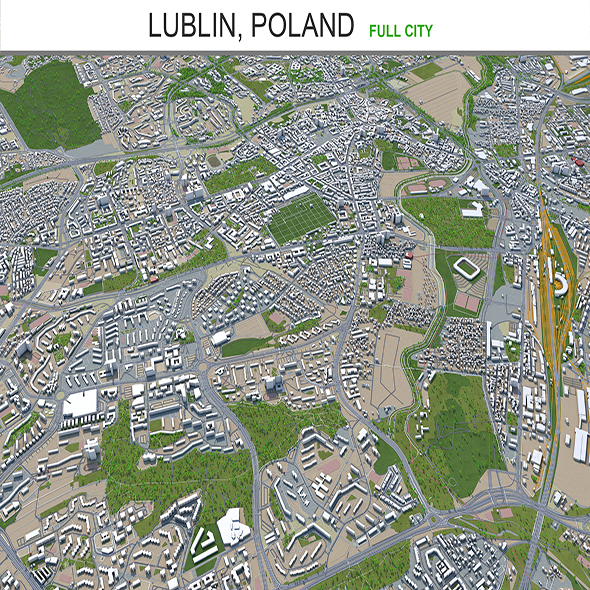 Lublin city Poland - 3Docean 29324321